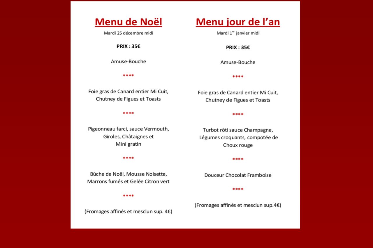 Menu de fêtes !