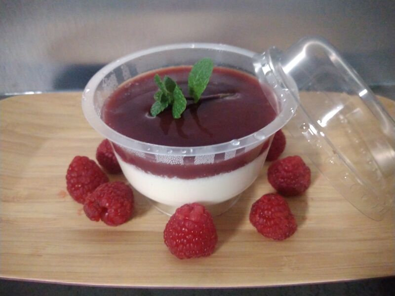 Pana cotta coulis fruits rouges 