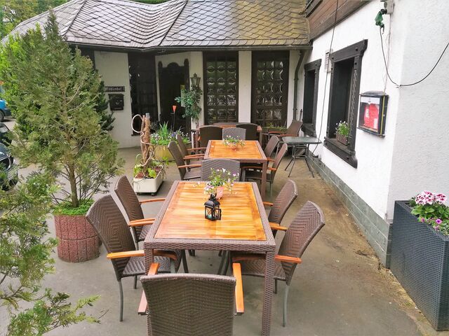 Terrasse Hoteleingang