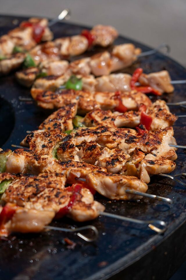 Cuisson des brochettes