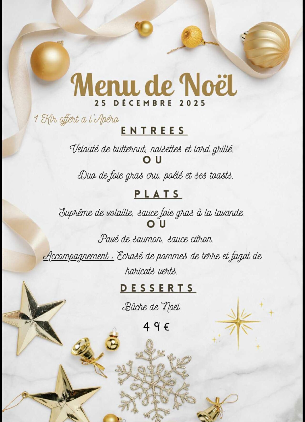 Menu Noël 🎅 2025