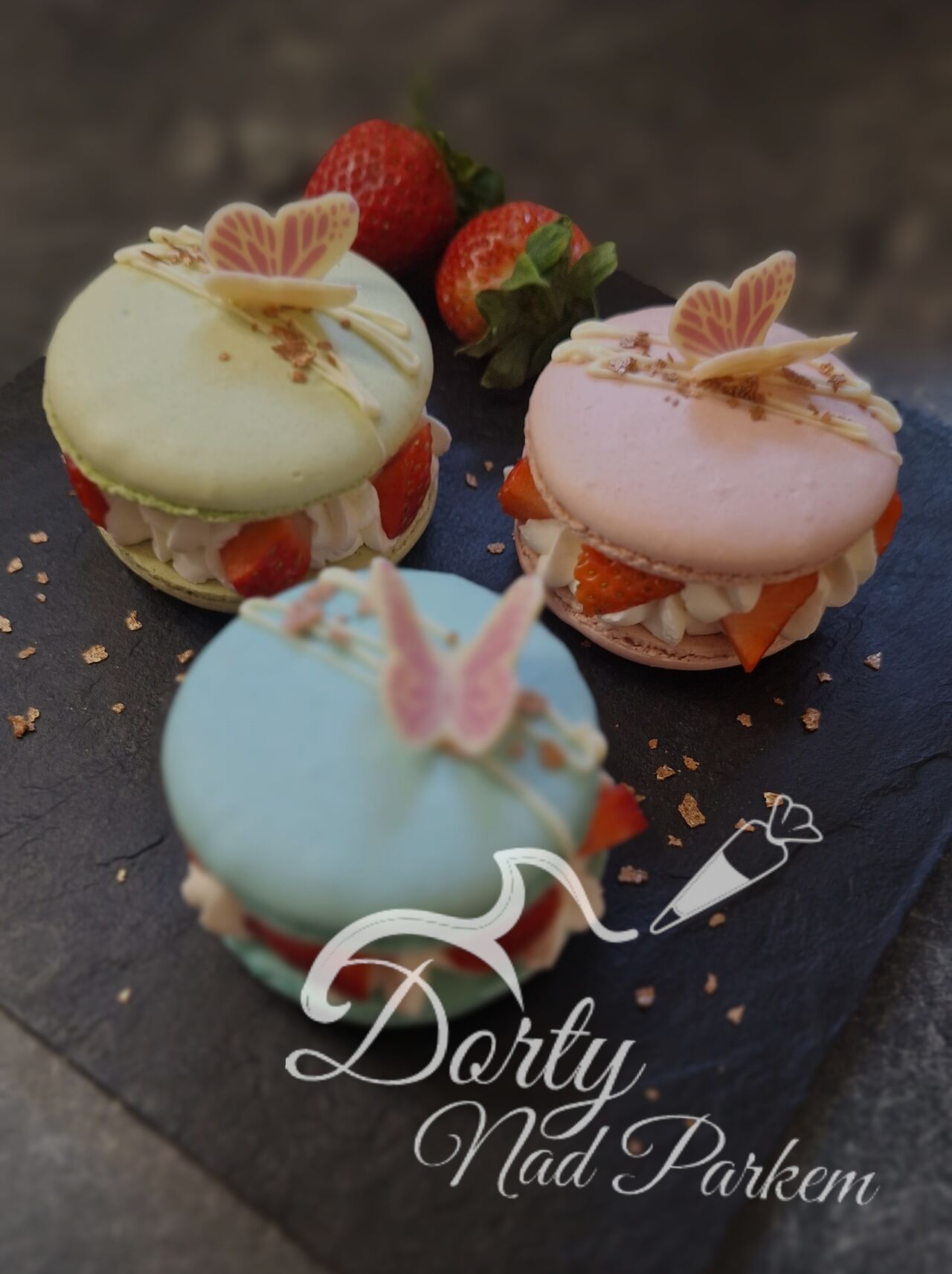 Makronky plněné mascarpone krémem