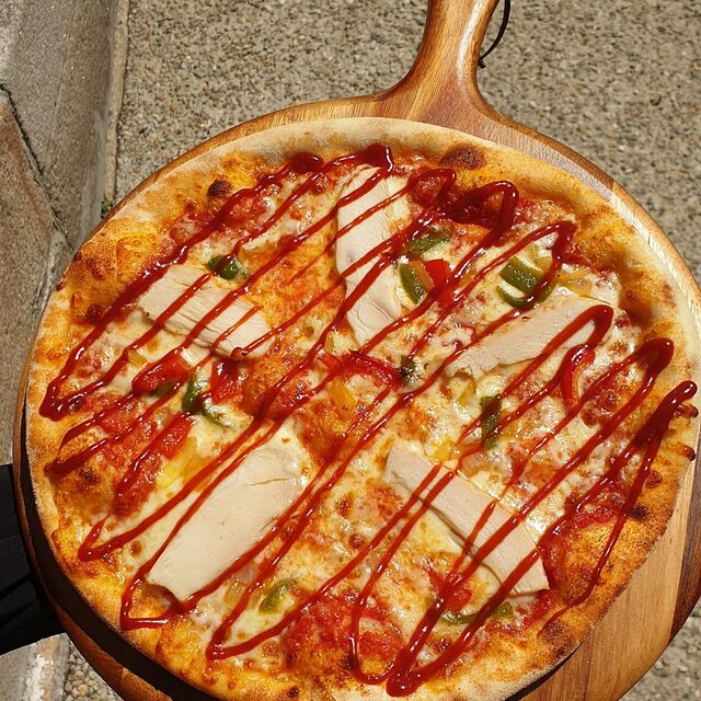 Pizza poulet barbecue 