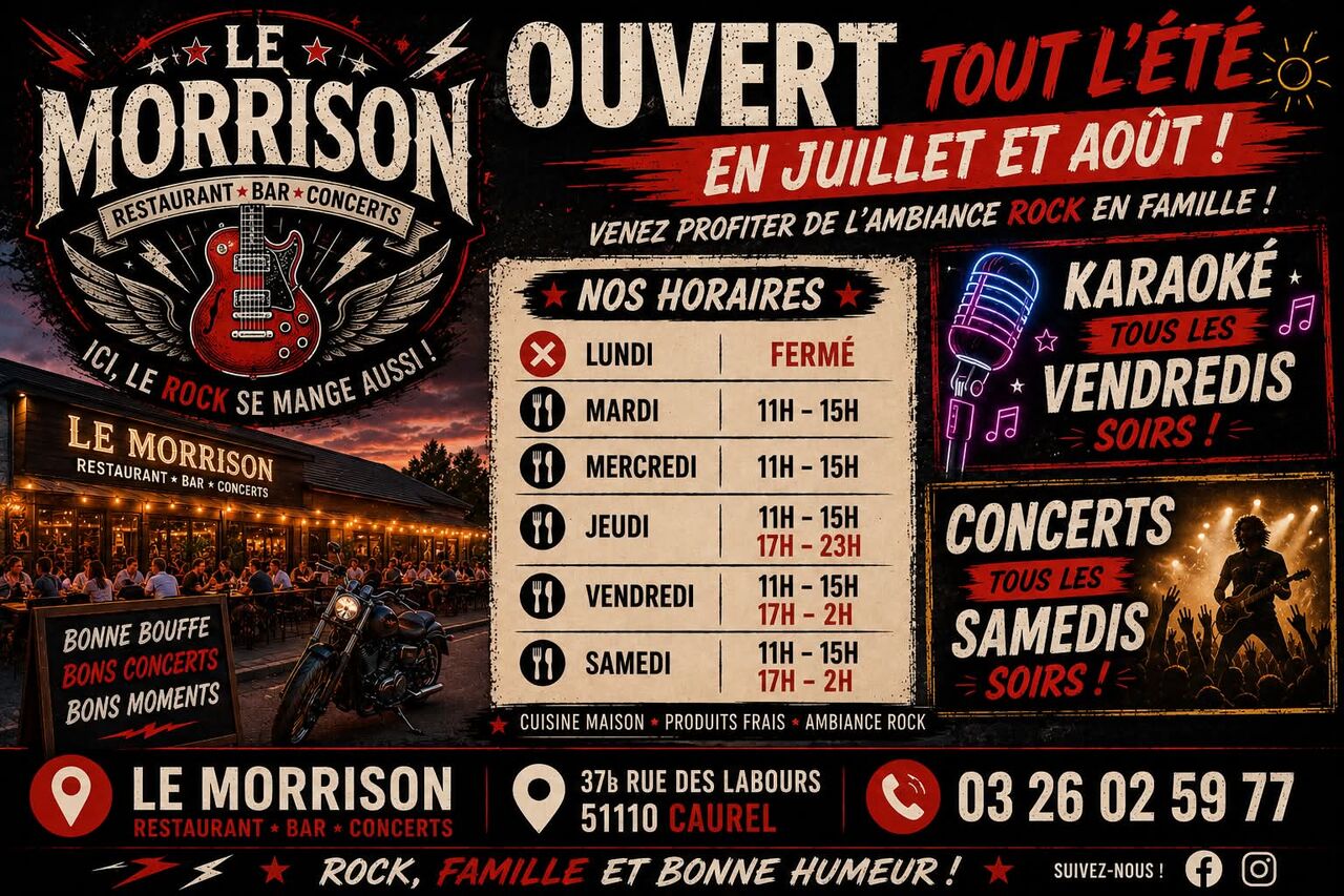 ouvert juillet et aout
