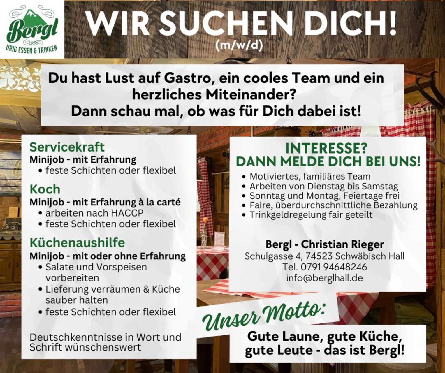 Wir suchen genau Dich!
