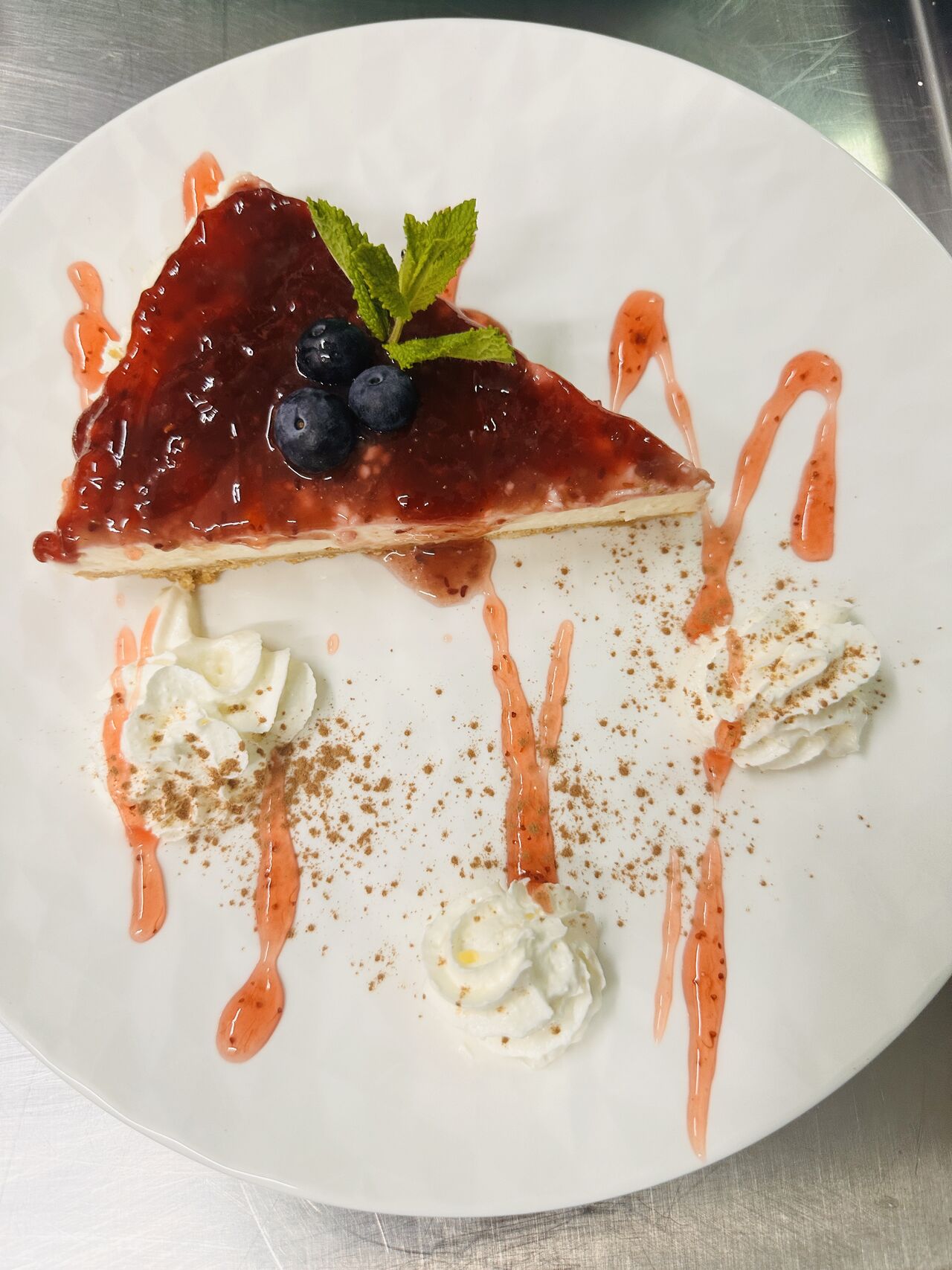 Homemade cheesecake