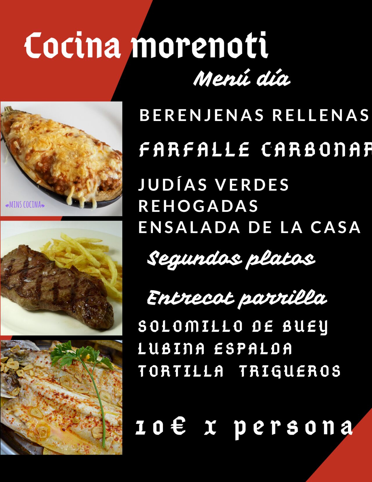 Menú del lunes 