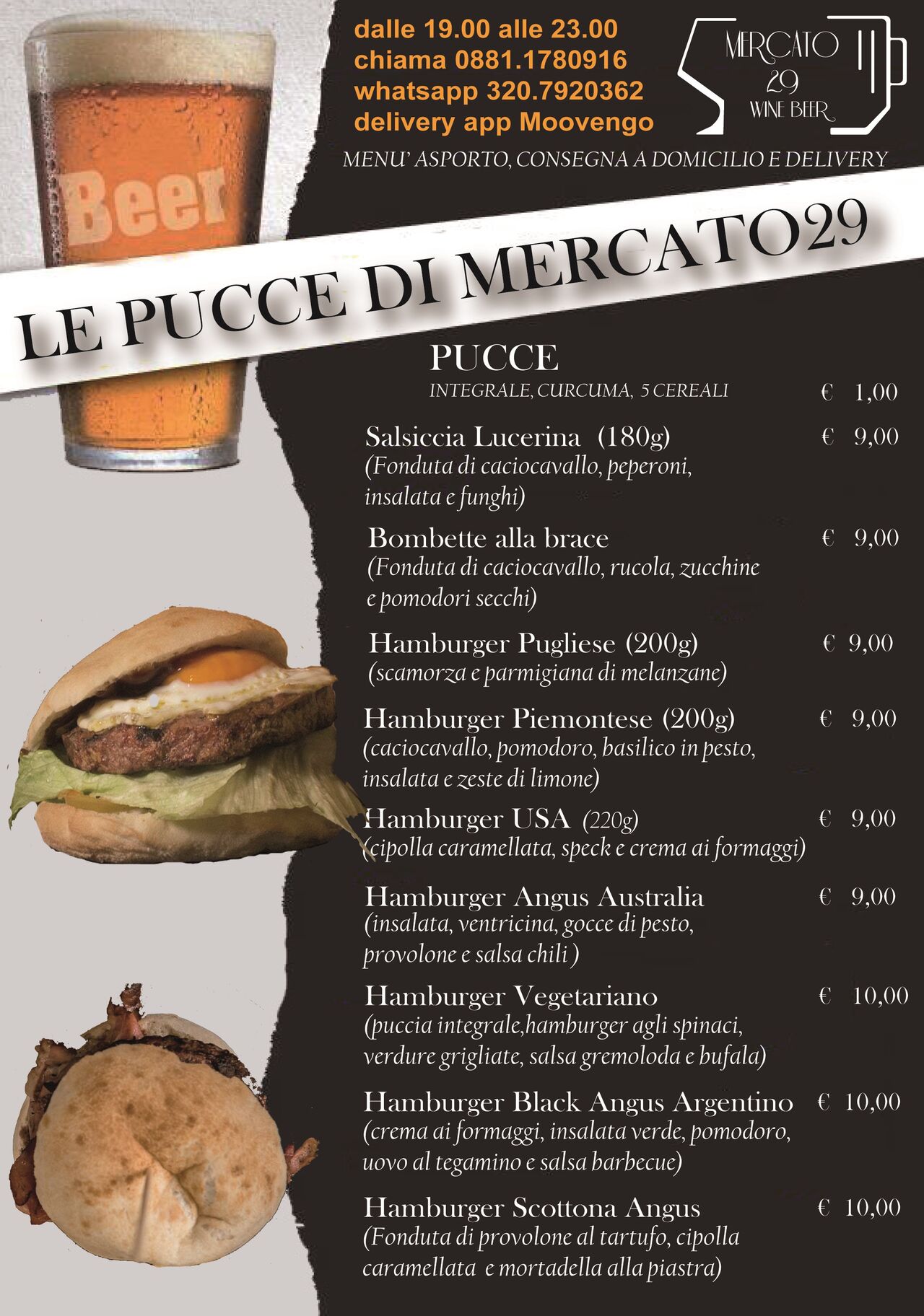 DELIVERY MENU'
Pucce
