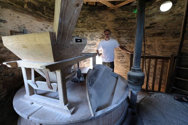 Sebastien Colin dans son moulin