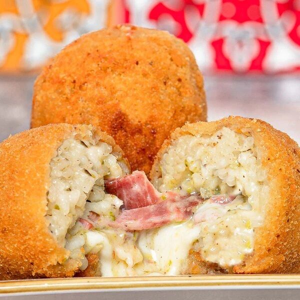 Arancini speck e pistacchio