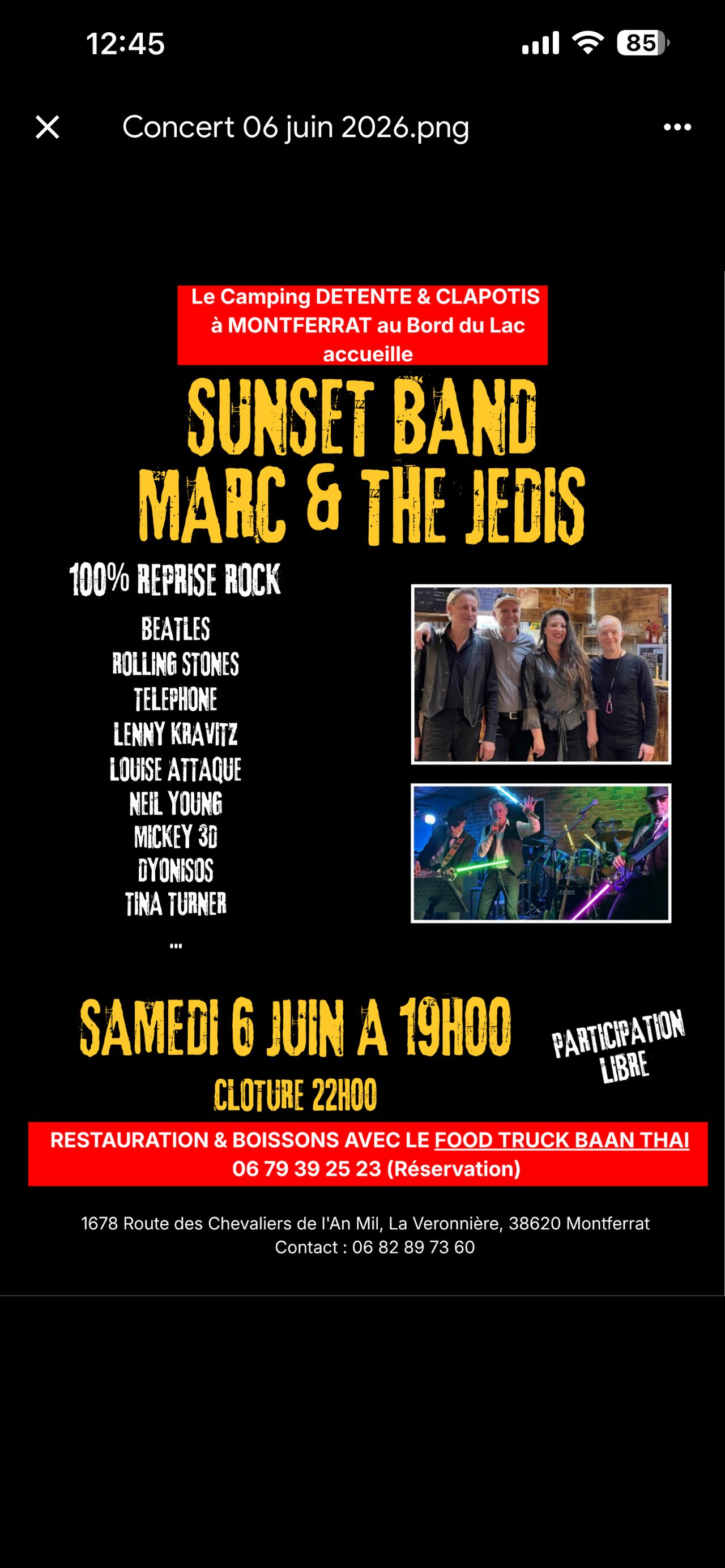 Concert 100% rock Samedi 6 juin