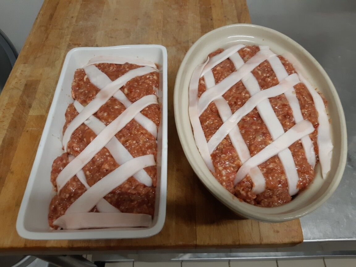 Terrine de campagne avant cuisson 