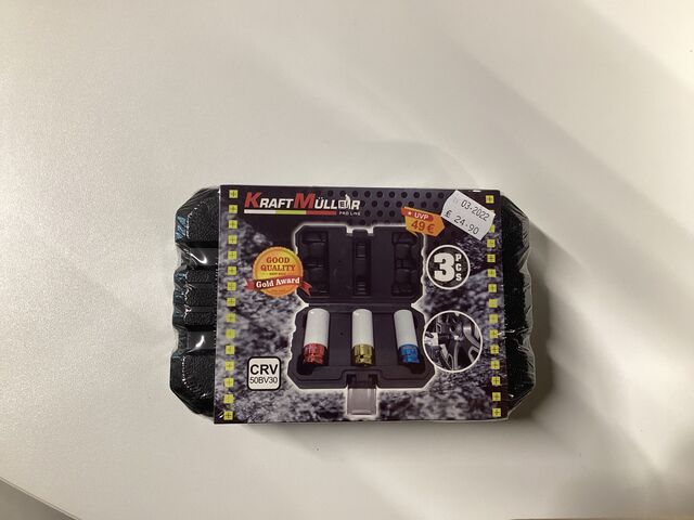 Coffret de 3 embouts de couleur 17mm, 19mm, 21mm
24,90€