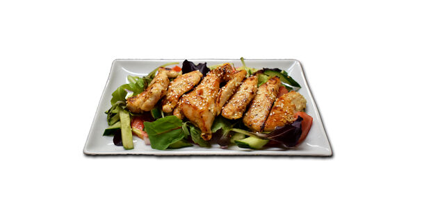 Mézes-szezámos csirkemell csíkok roston