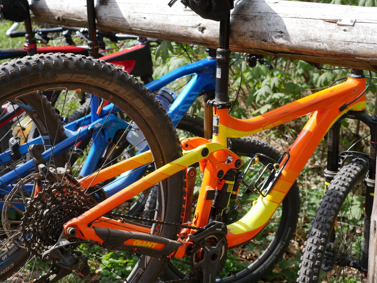 Mointainbike Pause an der Walthari-Klause
