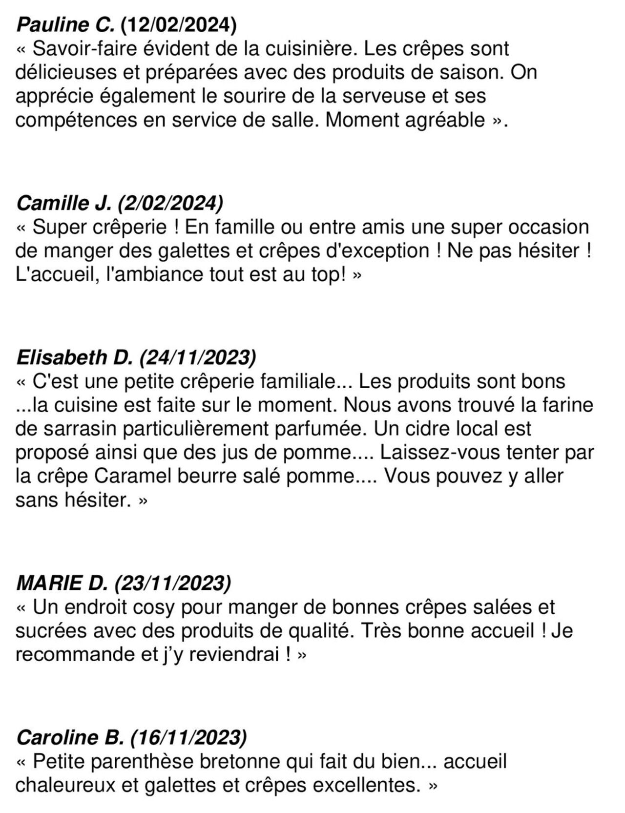 Ce que nos clients disent de nous...