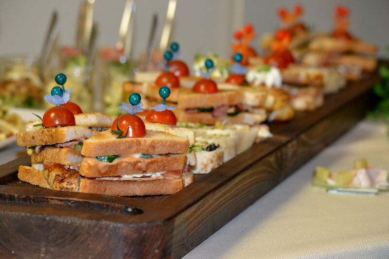 Plateau met club sandwich