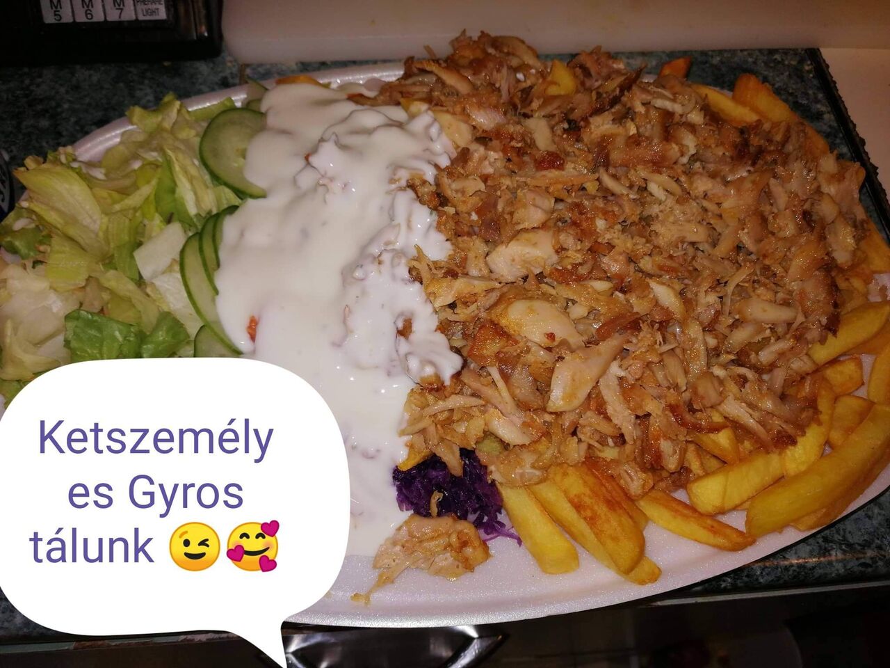Ketszemélyes Gyros tál 3490 Ft 