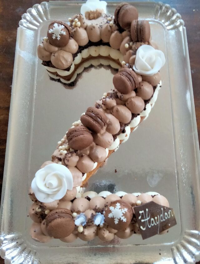 possibilité de Number cake ou Number en pâte à choux
