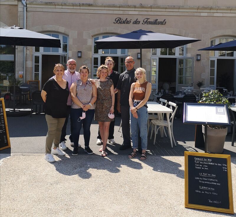 L'équipe du Bistrô des Feuillants, Ingrid, Alice, Lucie, Margaux, Frédéric, Olivier, Laetitia 😉