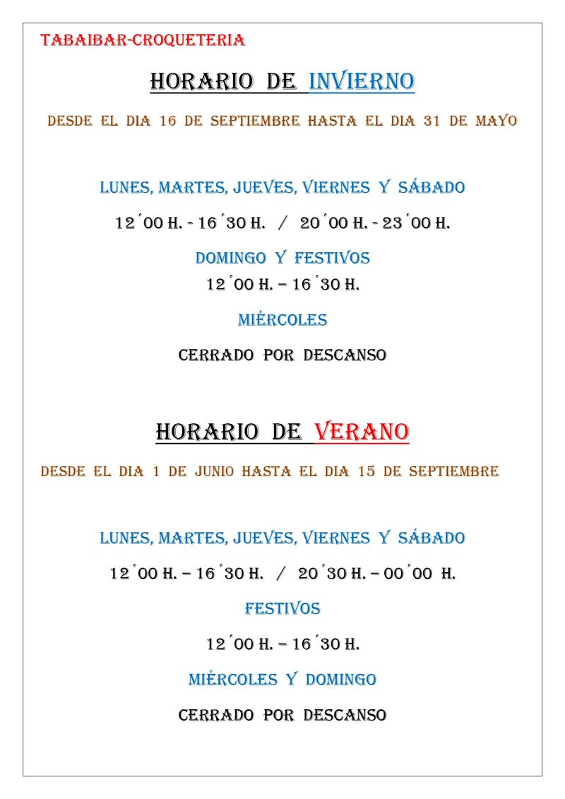 Horario