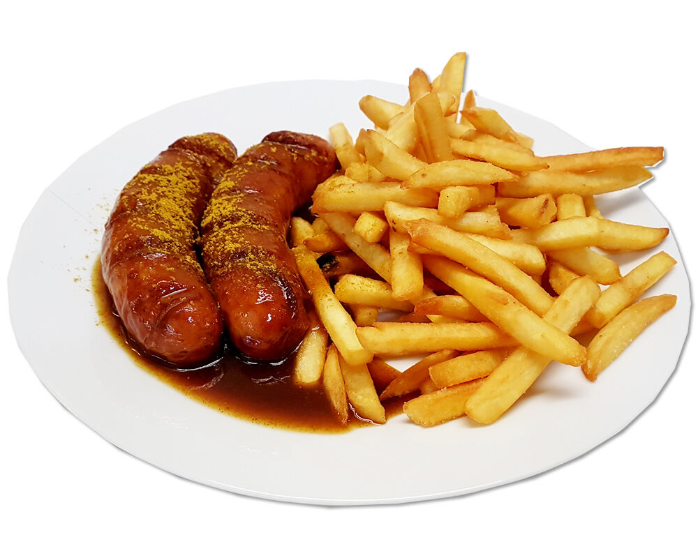 Currywurst mit Pommes 