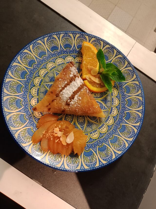 Brick pommes poires miel