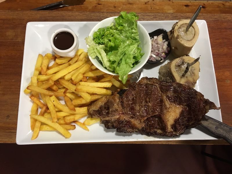 L'entrecote et son os à moelle