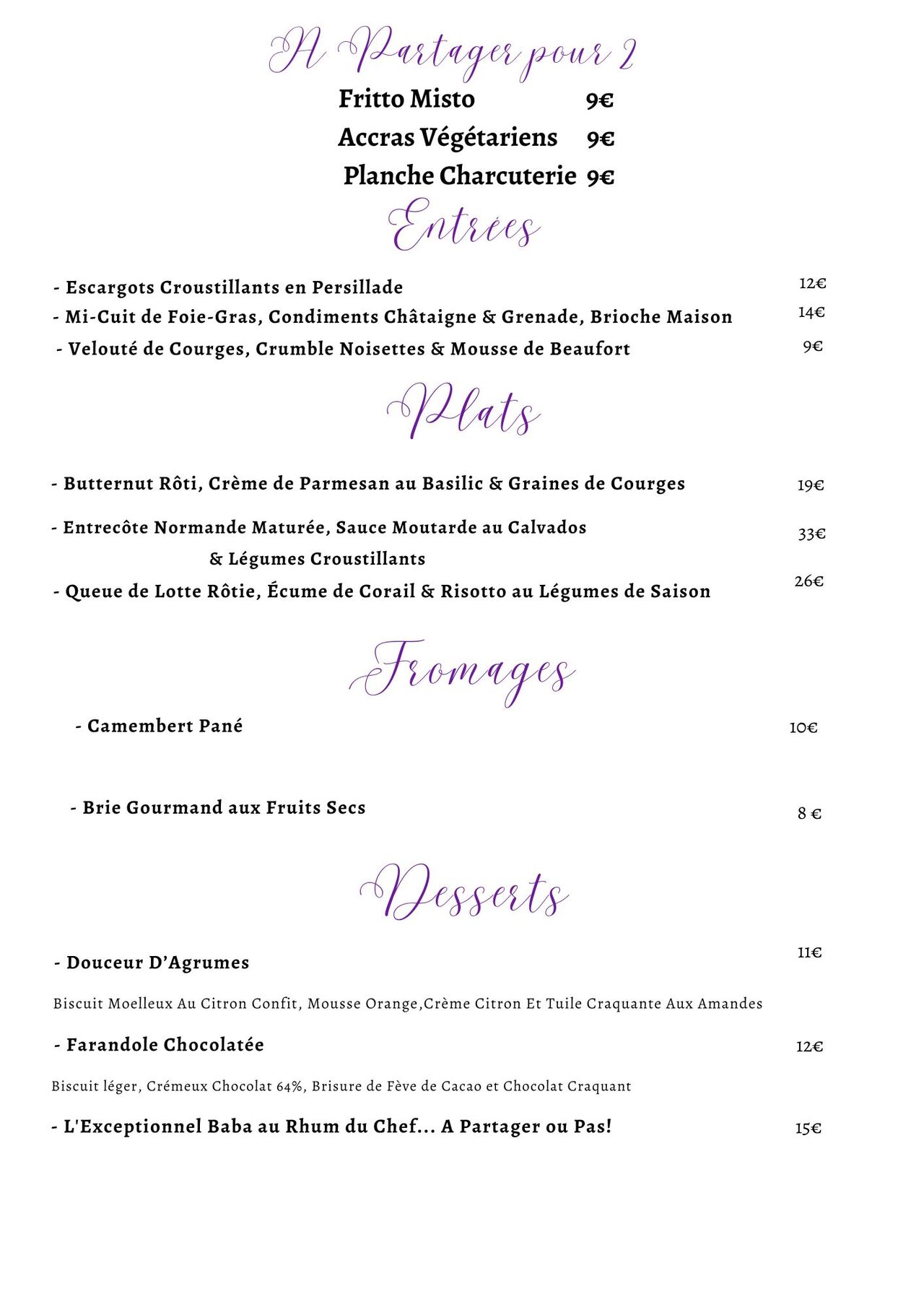 Notre Carte du Moment