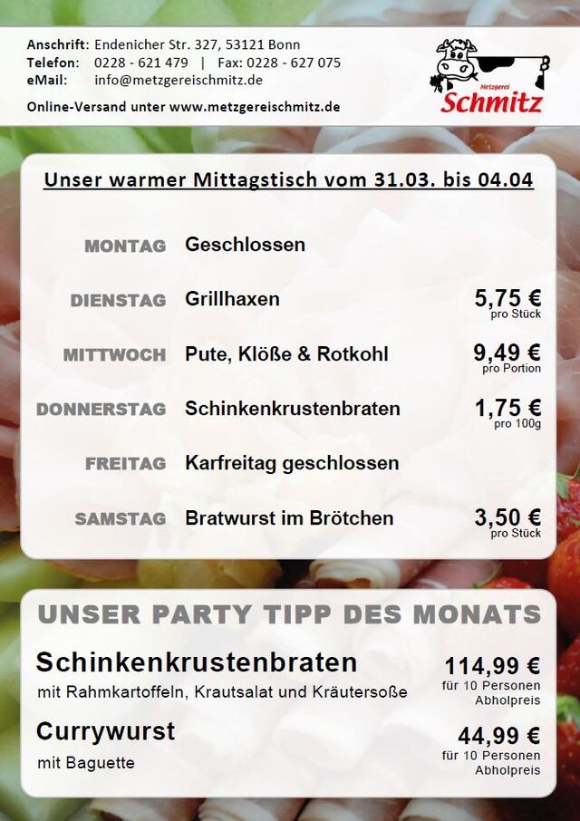 Unser Mittagstisch für diese Woche: