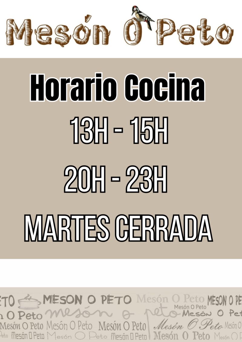 Horario de cocina