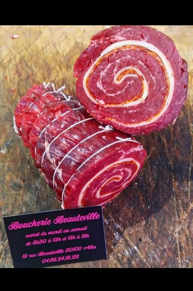 roulé de boeuf emmental et chorizo