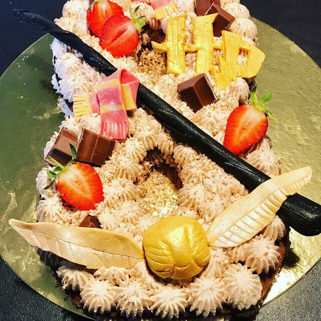 number cakes ganache kinder