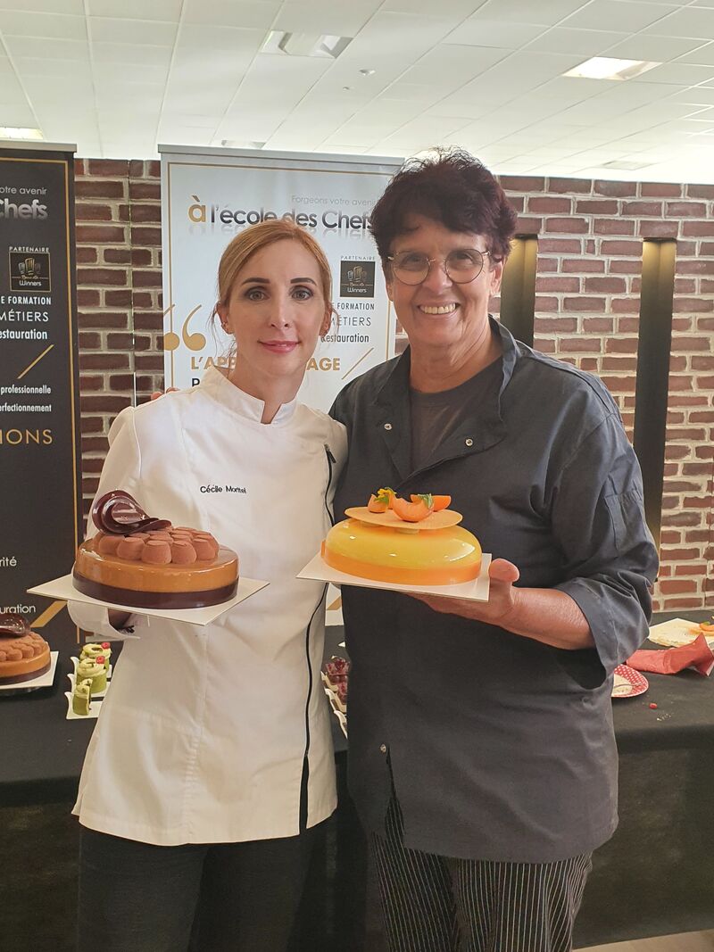 Master class arras avec cheffe Cecile Moritel création by cecile création entremets du chef Antonio Bachour 