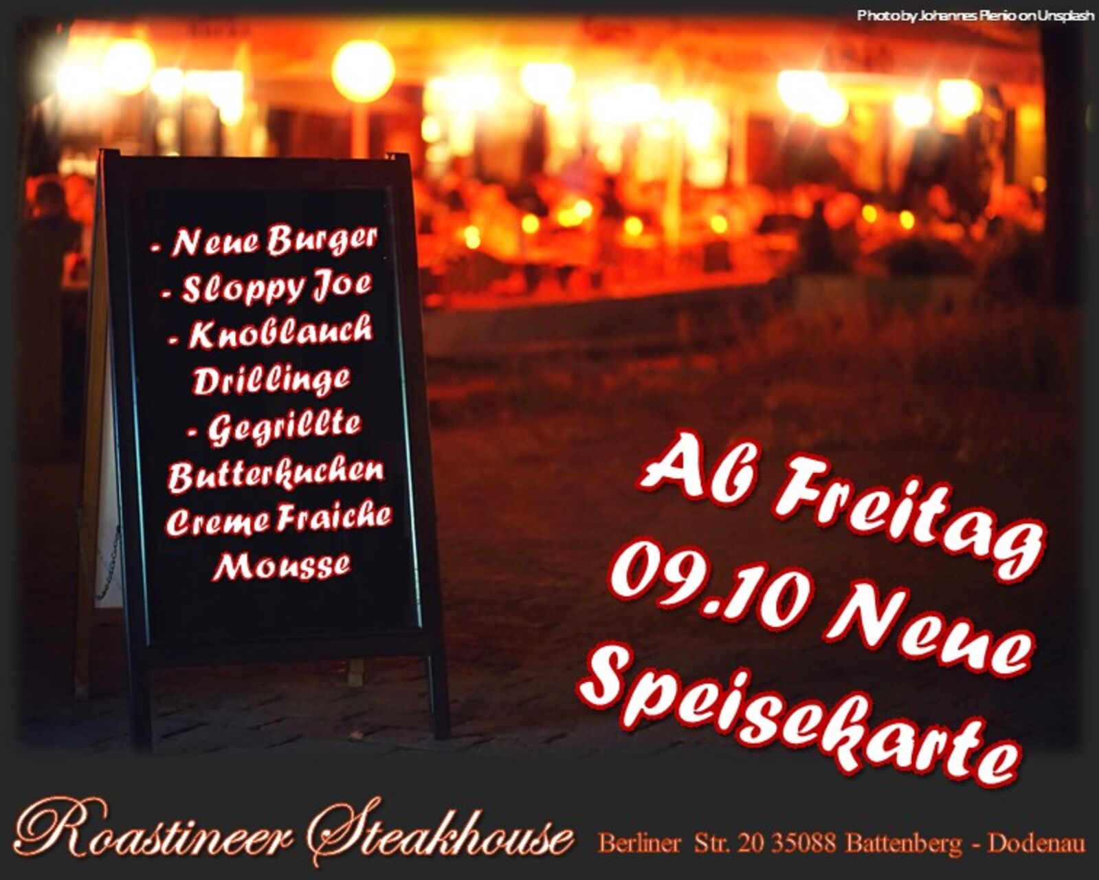 NEUE SPEISEKARTE