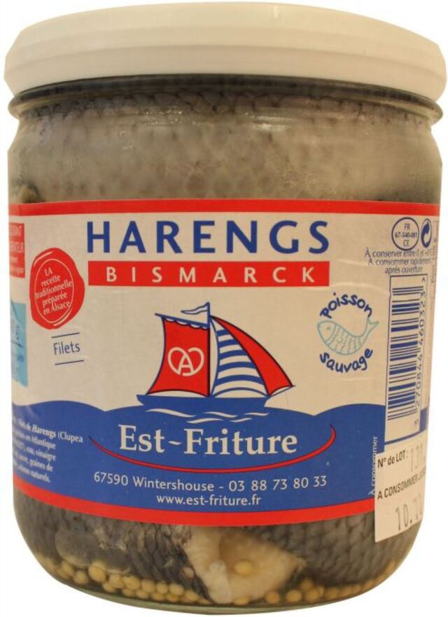 Bocal 1/2 L filets de hareng Bismarck - 4,00€