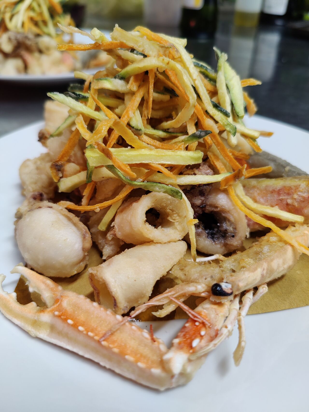 La frittura mista di pesce e verdurine 