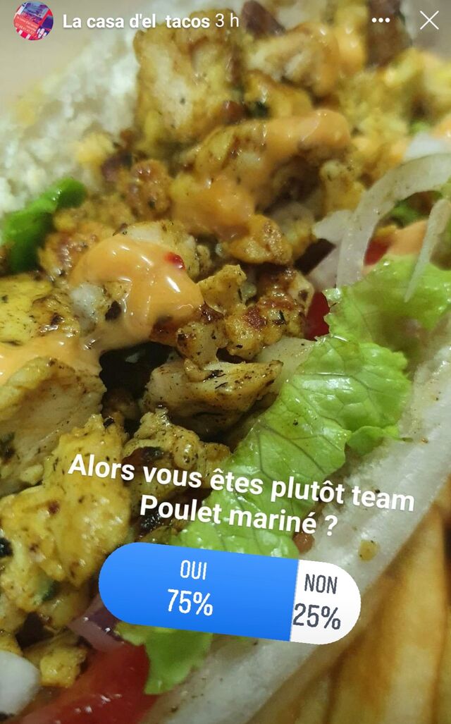 Sandwich poulet mariné 