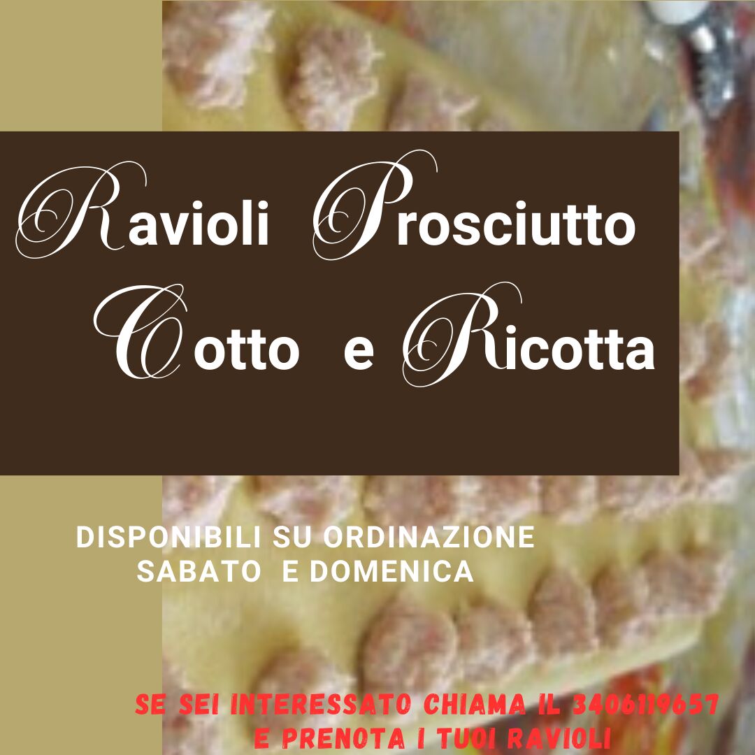 Ravioli ricotta e prosciutto cotto