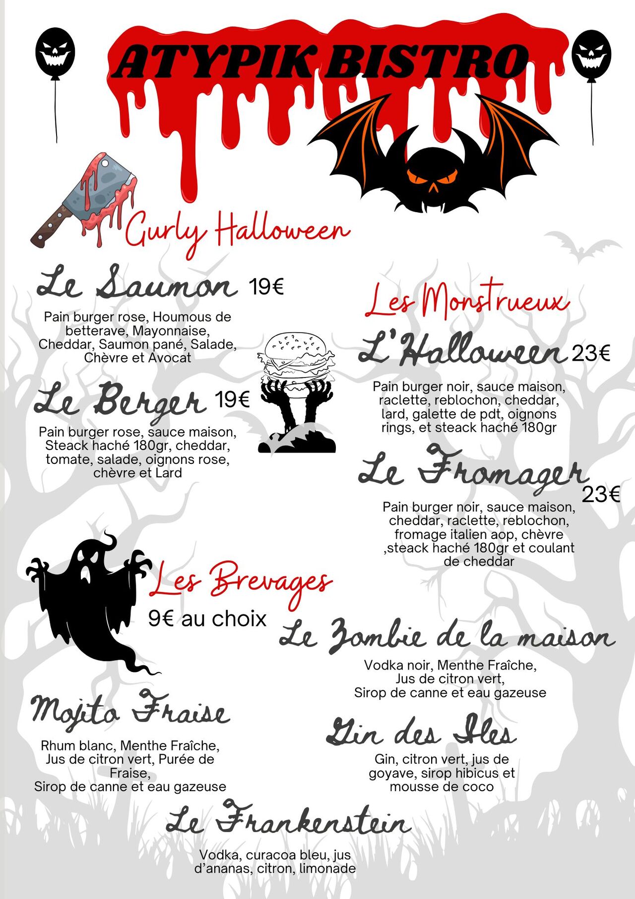 Menu HALLOWEEN 2025