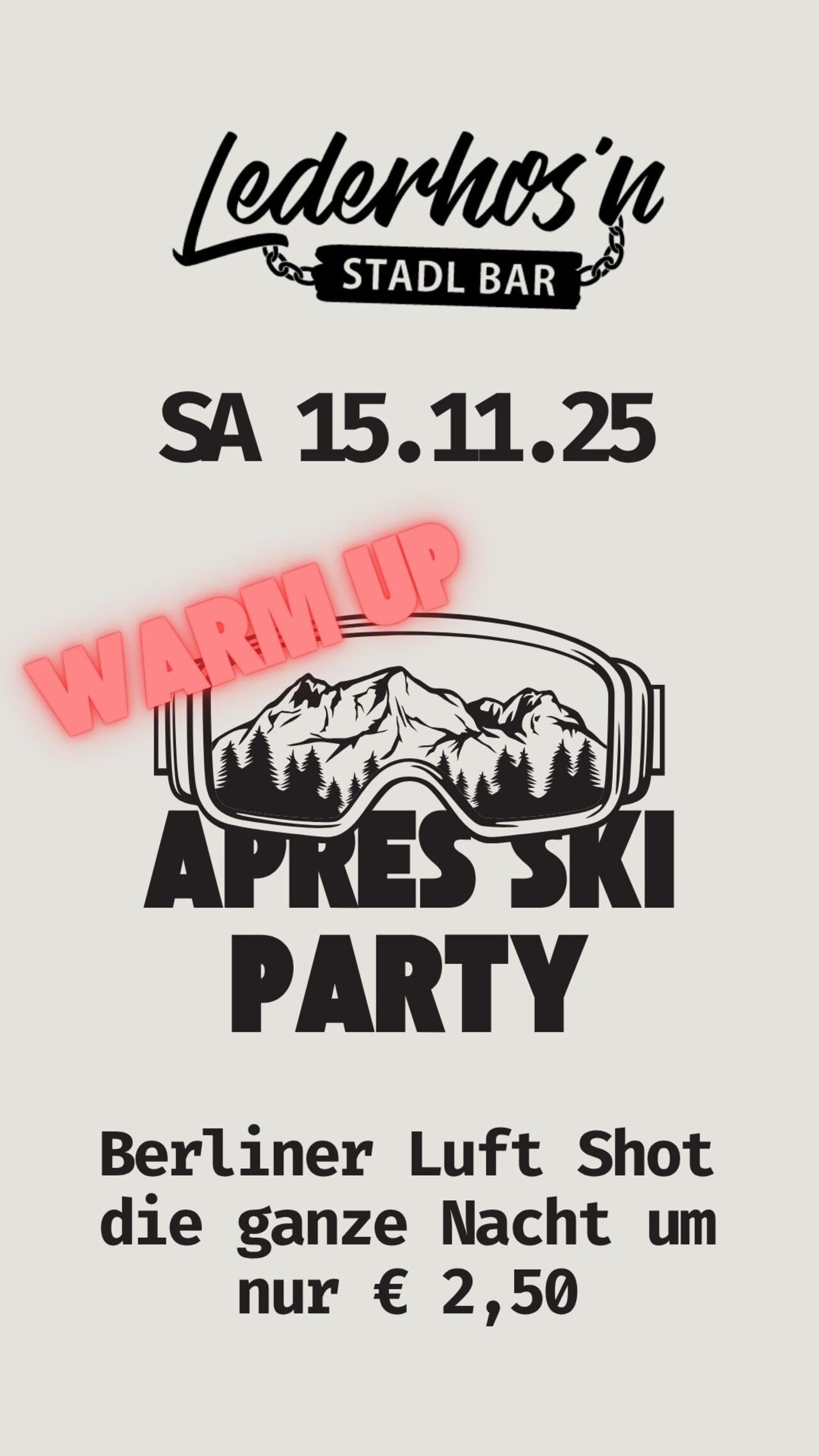 Apres Ski Warm Up Party! 🔥