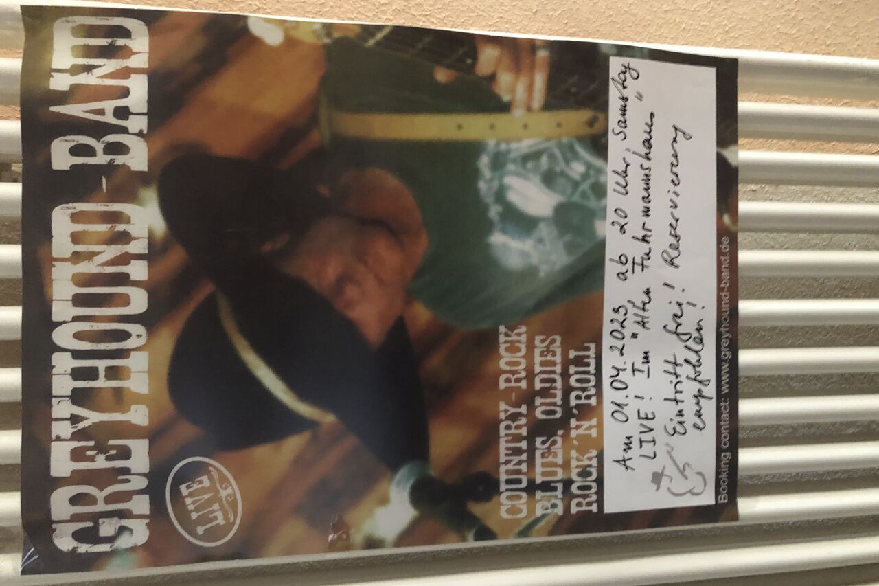 01.04.2023, Samstag, ab 20 Uhr “Greyhound Band”