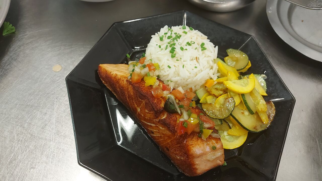 Pavé de saumon grillé