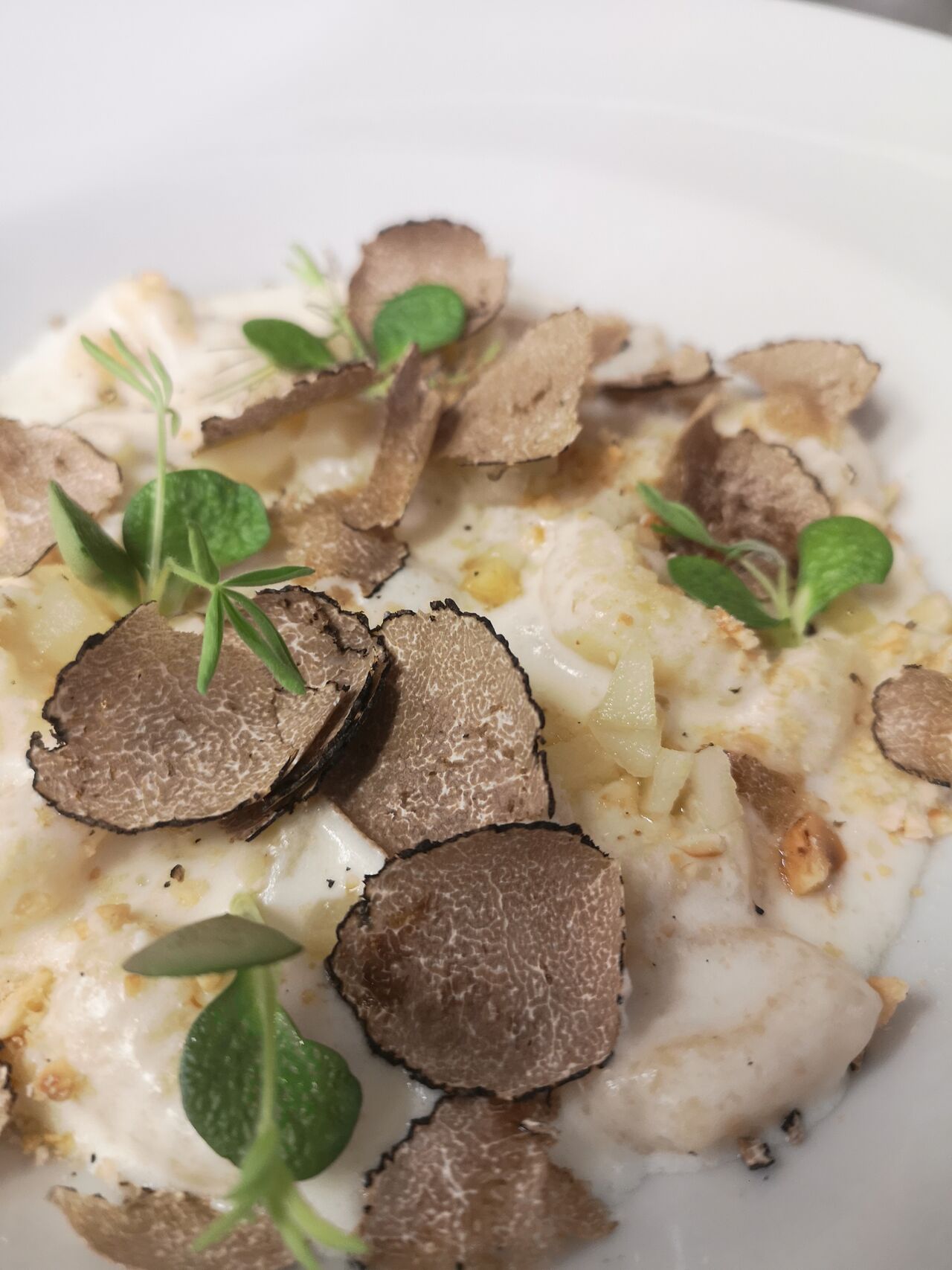 Gnocchi, Tartufo Nero, Pere e Nocciole
