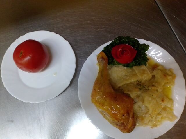 Pečena piletina s mlincima