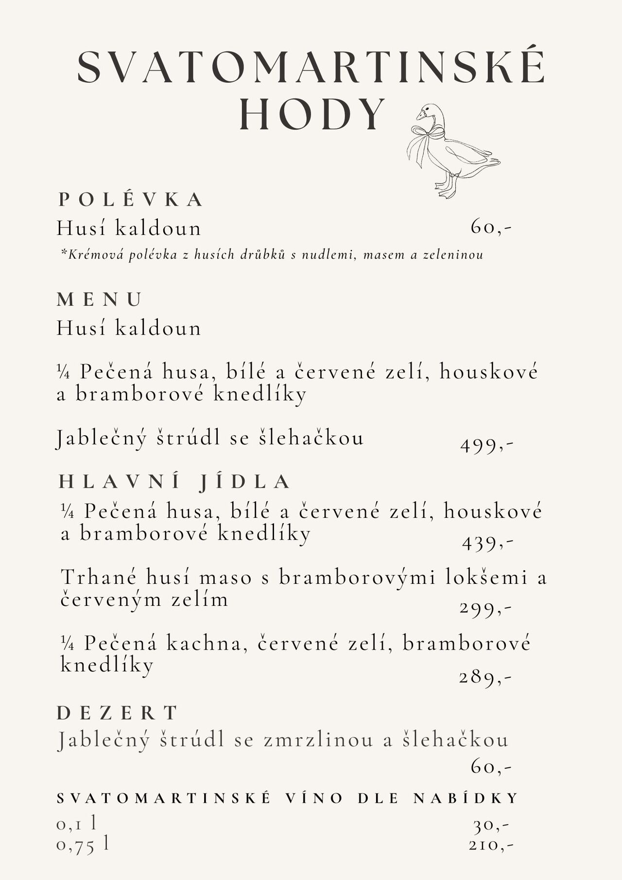 Svatomartinská nabídka