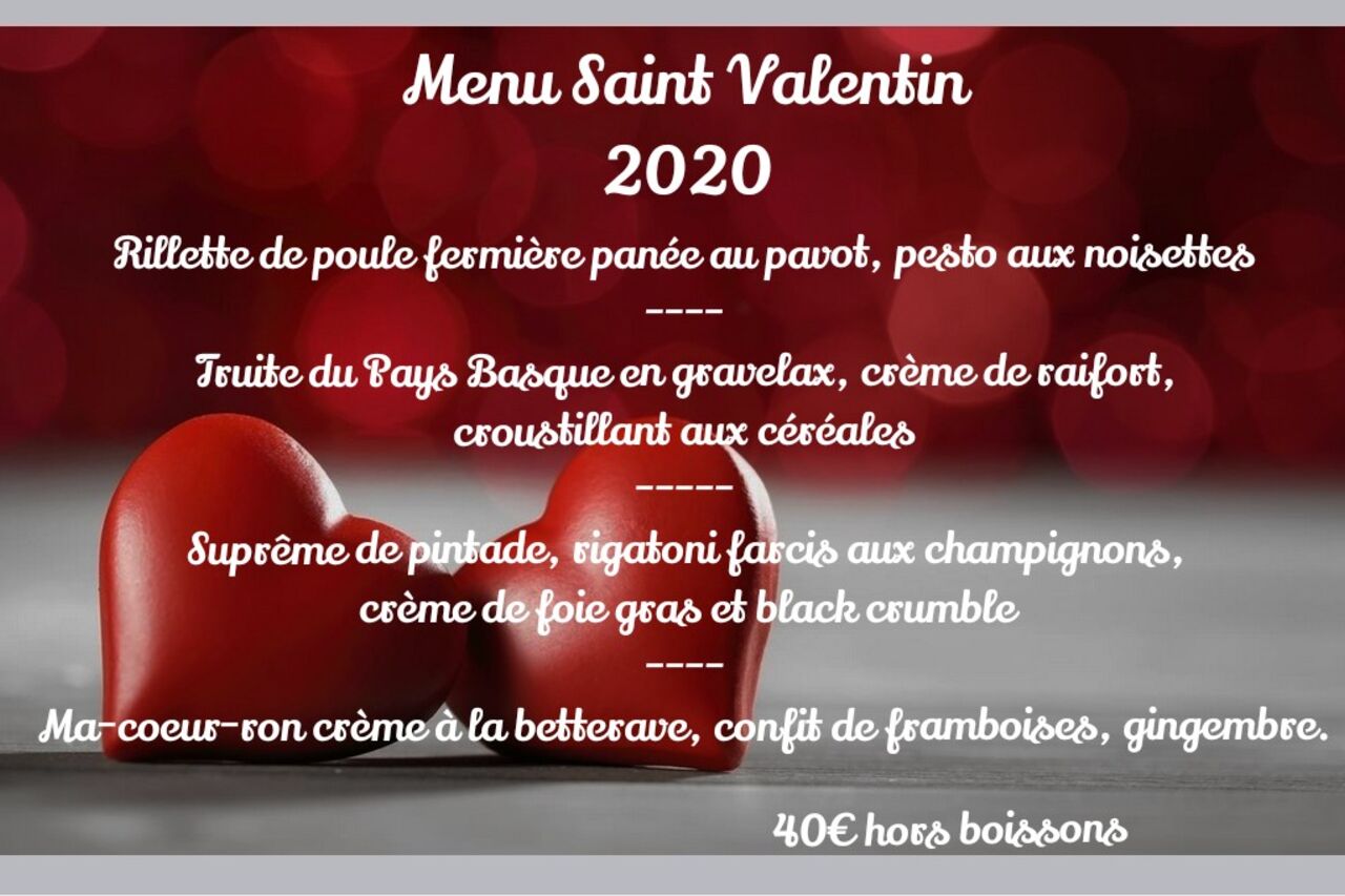 Menu de la Saint - Valentin