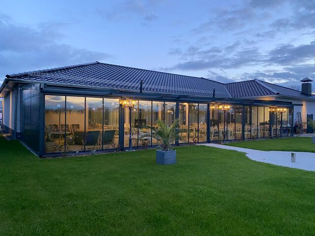 Blick auf unseren schönen neuen Wintergarten