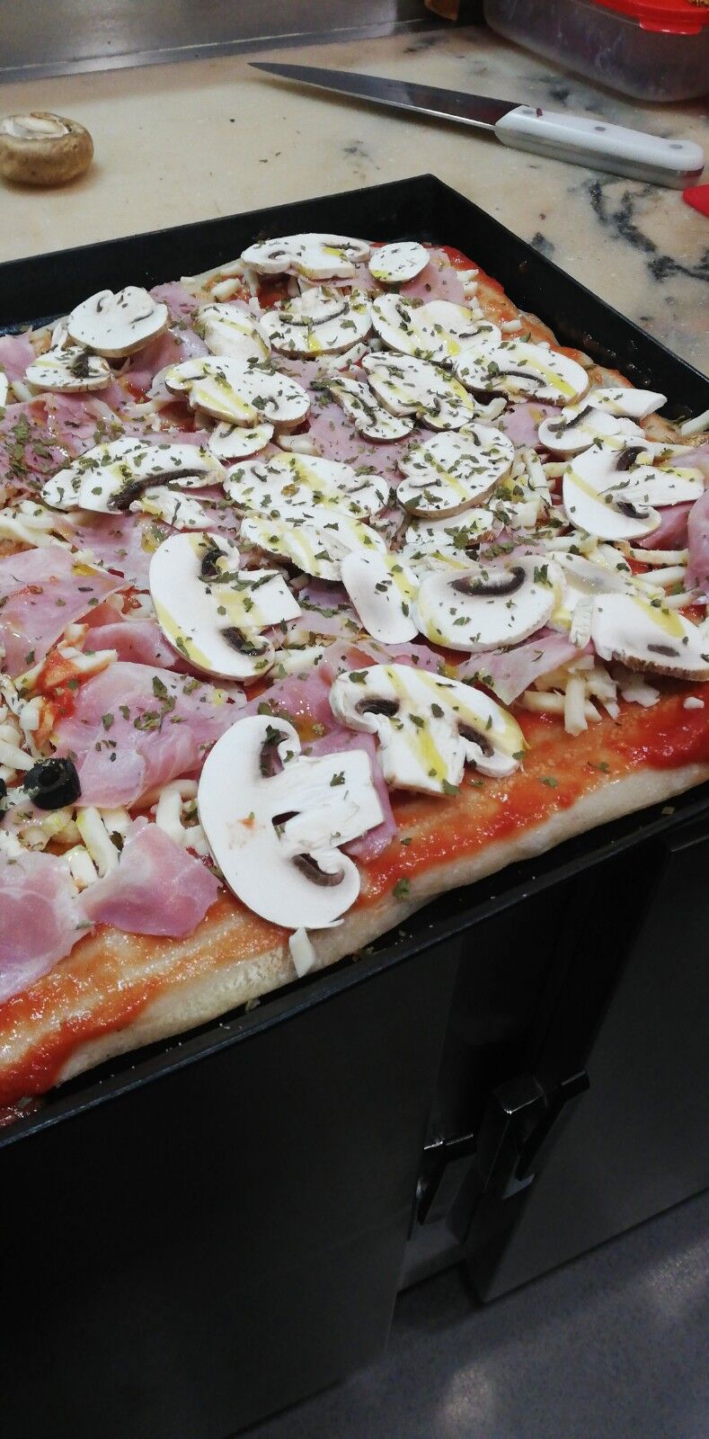 Pizza Fiambre & Cogumelos 