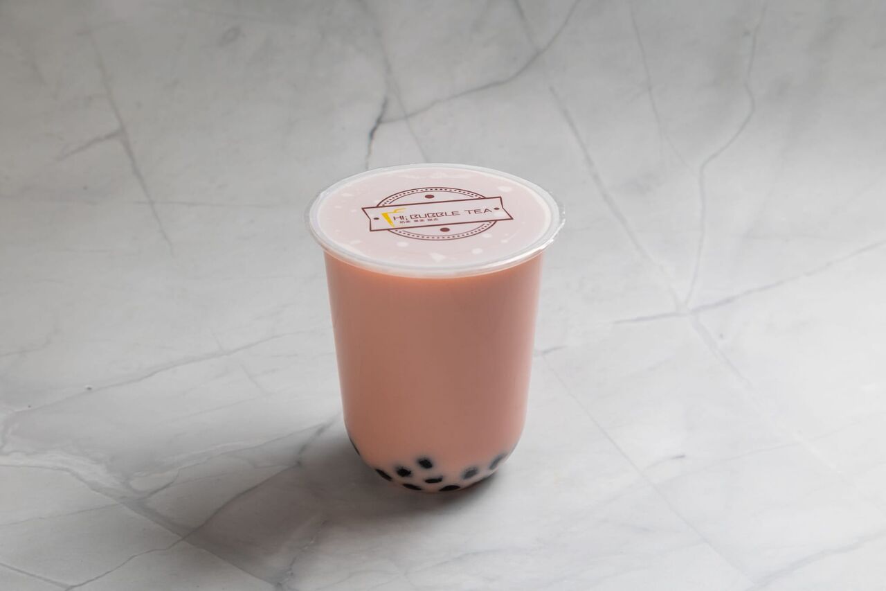 Bubble tea de fresa 